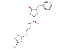 N-{2-[(3-methyl-1H-1,2,4-triazol-5-yl)thio]ethyl}-5-oxo-1-(3-pyridinylmethyl)-3-pyrrolidinecarboxamide