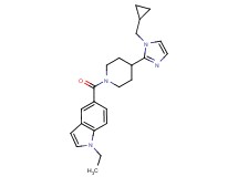 5-({4-[1-(cyclopropylmethyl)-1H-imidazol-2-yl]piperidin-1-yl}carbonyl)-1-ethyl-1H-indole