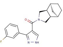 (1R*,2R*,6S*,7S*)-4-{[3-(3-fluorophenyl)-1H-pyrazol-4-yl]carbonyl}-4-azatricyclo[5.2.1.0~2,6~]decane