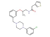 N-[2-(3-{[4-(3-chlorophenyl)-1-piperazinyl]methyl}phenoxy)propyl]-2-(3-thienyl)acetamide