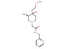2-[(3R*,4R*)-4-hydroxy-4-(2-methoxyethyl)-3-methyl-1-piperidinyl]-N-(2-pyridinylmethyl)acetamide