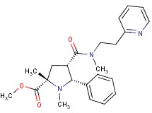 methyl (2S*,4S*,5R*)-1,2-dimethyl-4-({methyl[2-(2-pyridinyl)ethyl]amino}carbonyl)-5-phenyl-2-pyrrolidinecarboxylate