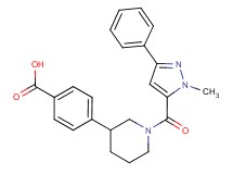 4-{1-[(1-methyl-3-phenyl-1H-pyrazol-5-yl)carbonyl]piperidin-3-yl}benzoic acid