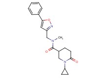1-cyclopropyl-N-methyl-6-oxo-N-[(5-phenyl-3-isoxazolyl)methyl]-3-piperidinecarboxamide