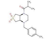 (4aR*,7aS*)-1-isobutyryl-4-(4-methylbenzyl)octahydrothieno[3,4-b]pyrazine 6,6-dioxide