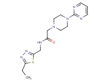 N-[(5-ethyl-1,3,4-thiadiazol-2-yl)methyl]-2-[4-(2-pyrimidinyl)-1-piperazinyl]acetamide