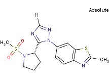 2-methyl-6-{5-[(2S)-1-(methylsulfonyl)pyrrolidin-2-yl]-1H-1,2,4-triazol-1-yl}-1,3-benzothiazole