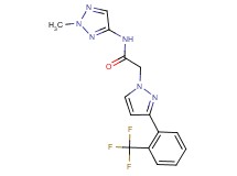 N-(2-methyl-2H-1,2,3-triazol-4-yl)-2-{3-[2-(trifluoromethyl)phenyl]-1H-pyrazol-1-yl}acetamide