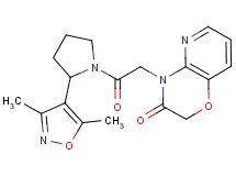 4-{2-[2-(3,5-dimethylisoxazol-4-yl)pyrrolidin-1-yl]-2-oxoethyl}-2H-pyrido[3,2-b][1,4]oxazin-3(4H)-one