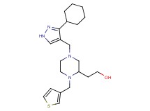2-[4-[(3-cyclohexyl-1H-pyrazol-4-yl)methyl]-1-(3-thienylmethyl)-2-piperazinyl]ethanol