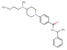 4-{4-[butyl(methyl)amino]-1-piperidinyl}-N-(1-phenylethyl)benzamide