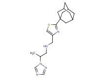 N-{[2-(1-adamantyl)-1,3-thiazol-4-yl]methyl}-2-(1H-1,2,4-triazol-1-yl)propan-1-amine