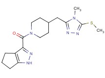 3-[(4-{[4-methyl-5-(methylthio)-4H-1,2,4-triazol-3-yl]methyl}piperidin-1-yl)carbonyl]-1,4,5,6-tetrahydrocyclopenta[c]pyrazole