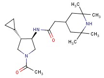 N-[rel-(3R,4S)-1-acetyl-4-cyclopropyl-3-pyrrolidinyl]-2-(2,2,6,6-tetramethyl-4-piperidinyl)acetamide hydrochloride