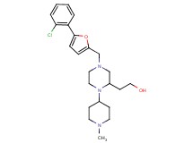 2-[4-{[5-(2-chlorophenyl)-2-furyl]methyl}-1-(1-methyl-4-piperidinyl)-2-piperazinyl]ethanol