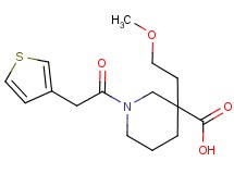 3-(2-methoxyethyl)-1-(3-thienylacetyl)-3-piperidinecarboxylic acid