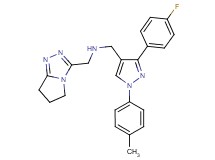 (6,7-dihydro-5H-pyrrolo[2,1-c][1,2,4]triazol-3-ylmethyl){[3-(4-fluorophenyl)-1-(4-methylphenyl)-1H-pyrazol-4-yl]methyl}amine