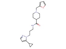 N-[3-(5-cyclopropyl-1H-pyrazol-1-yl)propyl]-1-(2-furylmethyl)-4-piperidinecarboxamide