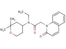 N-(2,2-dimethyltetrahydro-2H-pyran-4-yl)-N-ethyl-2-(2-oxoquinolin-1(2H)-yl)acetamide