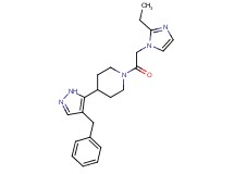 4-(4-benzyl-1H-pyrazol-5-yl)-1-[(2-ethyl-1H-imidazol-1-yl)acetyl]piperidine