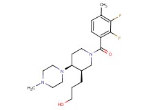 3-[(3R*,4S*)-1-(2,3-difluoro-4-methylbenzoyl)-4-(4-methylpiperazin-1-yl)piperidin-3-yl]propan-1-ol