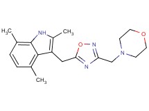 2,4,7-trimethyl-3-{[3-(4-morpholinylmethyl)-1,2,4-oxadiazol-5-yl]methyl}-1H-indole