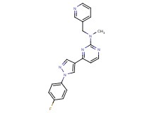 4-[1-(4-fluorophenyl)-1H-pyrazol-4-yl]-N-methyl-N-(pyridin-3-ylmethyl)pyrimidin-2-amine