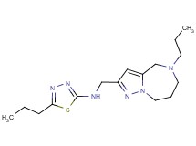 5-propyl-N-[(5-propyl-5,6,7,8-tetrahydro-4H-pyrazolo[1,5-a][1,4]diazepin-2-yl)methyl]-1,3,4-thiadiazol-2-amine