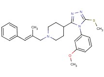 4-[4-(3-methoxyphenyl)-5-(methylthio)-4H-1,2,4-triazol-3-yl]-1-[(2E)-2-methyl-3-phenyl-2-propen-1-yl]piperidine
