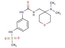 N-(3-{[({[4-(dimethylamino)tetrahydro-2H-pyran-4-yl]methyl}amino)carbonyl]amino}phenyl)methanesulfonamide