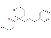 ethyl 3-(3-phenylpropyl)piperidine-3-carboxylate