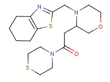 2-({3-[2-oxo-2-(4-thiomorpholinyl)ethyl]-4-morpholinyl}methyl)-4,5,6,7-tetrahydro-1,3-benzothiazole