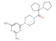 4-methyl-6-{4-[(1-pyrrolidin-1-ylcyclopentyl)carbonyl]piperazin-1-yl}pyrimidin-2-amine