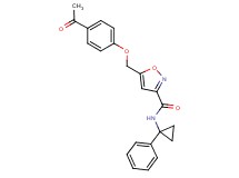 5-[(4-acetylphenoxy)methyl]-N-(1-phenylcyclopropyl)-3-isoxazolecarboxamide