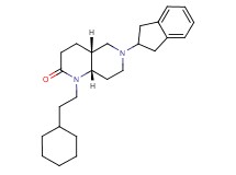(4aR*,8aS*)-1-(2-cyclohexylethyl)-6-(2,3-dihydro-1H-inden-2-yl)octahydro-1,6-naphthyridin-2(1H)-one