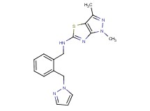 1,3-dimethyl-N-[2-(1H-pyrazol-1-ylmethyl)benzyl]-1H-pyrazolo[3,4-d][1,3]thiazol-5-amine