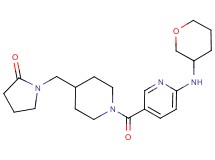 1-[(1-{[6-(tetrahydro-2H-pyran-3-ylamino)pyridin-3-yl]carbonyl}piperidin-4-yl)methyl]pyrrolidin-2-one