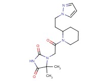5,5-dimethyl-1-(2-oxo-2-{2-[2-(1H-pyrazol-1-yl)ethyl]-1-piperidinyl}ethyl)-2,4-imidazolidinedione