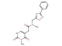 N-methyl-2-(3-methyl-2,4-dioxo-1,2,3,4-tetrahydro-5-pyrimidinyl)-N-[(3-phenyl-1,2,4-oxadiazol-5-yl)methyl]acetamide