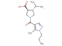 (3S*,4S*)-4-isopropyl-1-[(5-methyl-1-propyl-1H-pyrazol-4-yl)carbonyl]-3-pyrrolidinecarboxylic acid