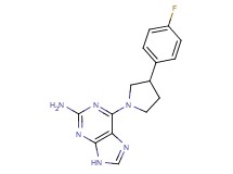 6-[3-(4-fluorophenyl)-1-pyrrolidinyl]-9H-purin-2-amine