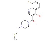 8-fluoro-3-({4-[2-(methylthio)ethyl]-1-piperazinyl}carbonyl)-4-quinolinol