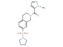 2-[(1-methyl-1H-pyrazol-5-yl)carbonyl]-7-(pyrrolidin-1-ylsulfonyl)-1,2,3,4-tetrahydroisoquinoline