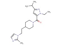 1-[(1-ethyl-3-isopropyl-1H-pyrazol-5-yl)carbonyl]-4-[2-(2-methyl-1H-imidazol-1-yl)ethyl]piperidine