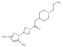 4-{2-[3-(3,5-dimethyl-1H-pyrazol-1-yl)-1-azetidinyl]-2-oxoethyl}-1-propylpiperidine