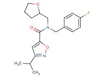 N-(4-fluorobenzyl)-3-isopropyl-N-(tetrahydrofuran-2-ylmethyl)isoxazole-5-carboxamide