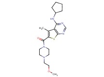 N-cyclopentyl-6-{[4-(2-methoxyethyl)-1-piperazinyl]carbonyl}-5-methylthieno[2,3-d]pyrimidin-4-amine