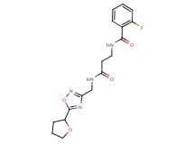 2-fluoro-N-[3-oxo-3-({[5-(tetrahydrofuran-2-yl)-1,2,4-oxadiazol-3-yl]methyl}amino)propyl]benzamide