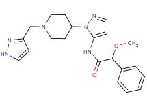 2-methoxy-2-phenyl-N-{1-[1-(1H-pyrazol-3-ylmethyl)-4-piperidinyl]-1H-pyrazol-5-yl}acetamide