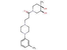 (3S*,4R*)-4-methyl-1-{3-[4-(3-methylphenyl)piperazin-1-yl]propanoyl}piperidine-3,4-diol